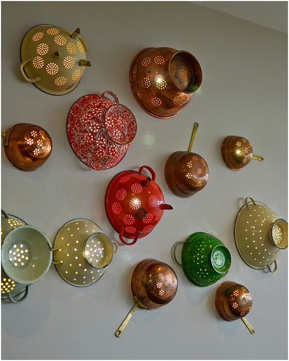 Decoração de parede com tigelas  (Foto: Reprodução)